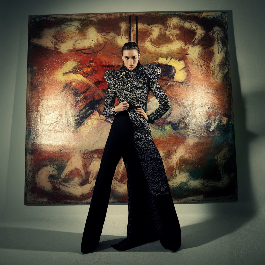 Abstract Muse: Editorial Portrait with Art