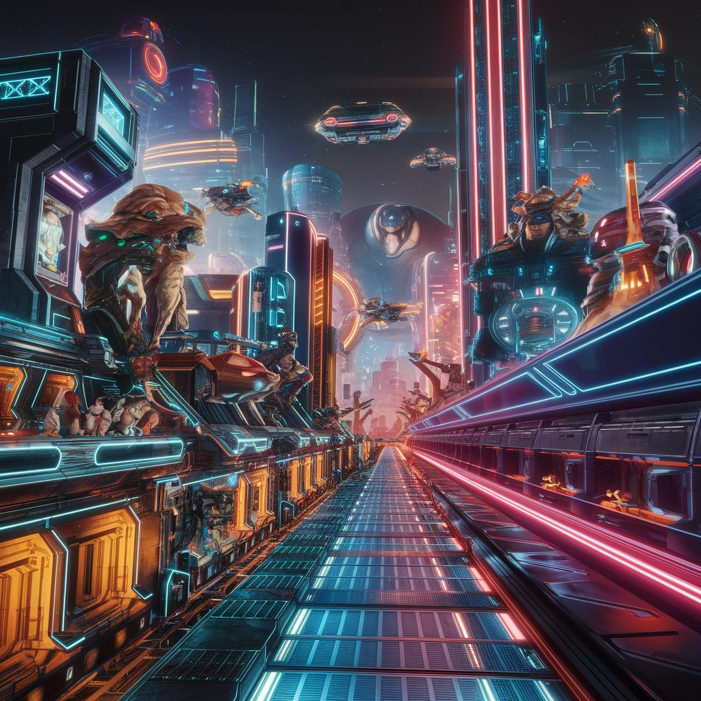 Alien Metropolis at Night