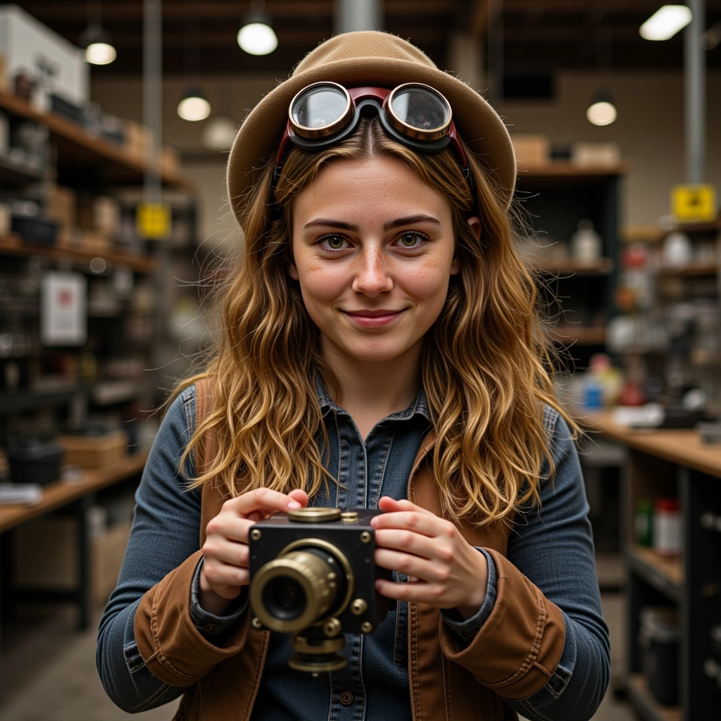 AI-generated görseli Steampunk Tarzı Fotoğraf Efekti